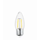 Forever Light LED-Filament E27 2W LED Filament Kerze Lampe Vintage Glühbirne Warmweiß C35, 1 St.