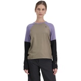 Mons Royale Tarn Merino Shirt Wind Jersey - Langarm-MTB-Trikot - Damen - Brown/Violet/Black - L