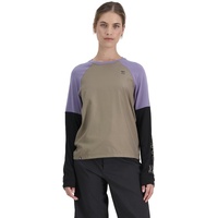 Mons Royale Tarn Merino Shirt Wind Jersey - Langarm-MTB-Trikot - Damen - Brown/Violet/Black - L