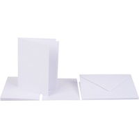 folia 10.5x15cm 220g/m2 Briefumschlag weiß, 5 Karten + Kuverts - Einlagen,