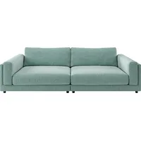 Big-Sofa 3C CANDY "Karalis mit extra großer Sitztiefe, elegantes Mega Sofa zum Relaxen", grün (mint), B:294cm H:85cm T:150cm, 100% Polyester, Sofas, Big-Sofa, auch in Cord- oder Leder-Bezug, lose Kissen, loungige Bequemlichkeit