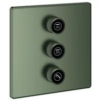 Grohe 3-fach Unterputzventil Grohtherm SmartControl 29127, Fertigmontageset für Rapido SmartBox, Wandrosette eckig
