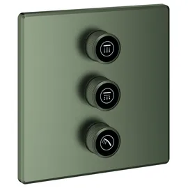 Grohe 3-fach Unterputzventil Grohtherm SmartControl 29127, Fertigmontageset für Rapido SmartBox, Wandrosette eckig