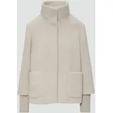 S.Oliver BLACK LABEL Flauschige Jacke mit Strickbündchen am Ärmel beige 44