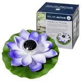 FIAP 3206-2 SOLAR ACTIVE WaterLily Purple Solar-Dekoleuchte LED LED fest eingebaut Purple