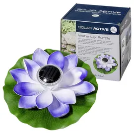 FIAP 3206-2 SOLAR ACTIVE WaterLily Purple Solar-Dekoleuchte LED LED fest eingebaut Purple
