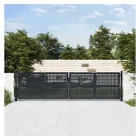 vidaXL Gartentor Anthrazit 400x125 cm Stahl