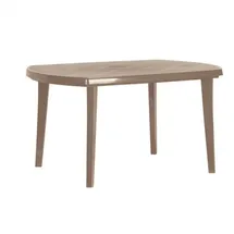 Curver Elise Gartentisch Ø 137 x 90 cm Cappuccino