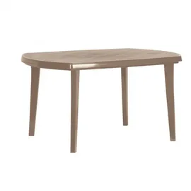Curver Elise Gartentisch Ø 137 x 90 cm Cappuccino