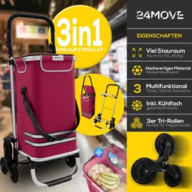 24move ALEGRE Einkaufstrolley rot 55 L