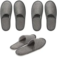 PDirat Gästepantoffeln, 3 Paar Weiche Gästehausschuhe Für Hotelgäste, Reisende Und Wellnessbesucher, Waschbare Hausschuhe Für Damen Und Herren, Größe 38-44 - Medium