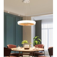 Bellastein Moderne LED Pendelleuchte Dimmbar Hängelampe Esstisch LED Pendelleuchte Holz Esszimmer Hängeleuchte Pendellampe Küche Höhenverstellbar Kronleuchter für Wohnzimmer Büro Hängeleuchte (D)