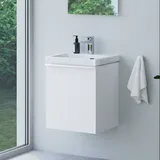 Evineo ineo4 Unterschrank B: 48 cm, 1 Tür rechts, mit Griff, für Villeroy & Boch Subway 3.0 Handwaschbecken,, BE0807WM,