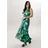 Aniston SELECTED Jerseykleid Maxi Gemustert Blau/Grün 42