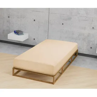 biberna Spannbettlaken 0002744 Feinbiber 140 x 200 - 160 x 200 cm beige