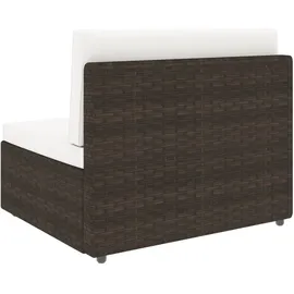 vidaXL 5-tlg. Garten-Lounge-Set mit Kissen Braun Poly Rattan