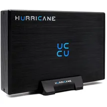Hurricane GD35612 Externe Festplatte 3,5" USB 3.0 Desktop Speicher mit Netzteil für PC, Laptop, kompatibel mit Windows Mac Linux