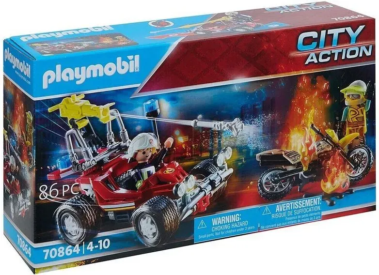 PLAYMOBIL City Action Feuerwehr-Rettung mit Feuerwehr-ATV (70864) 86 Teile