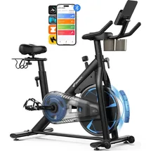 Merach Heimtrainer Fahhrad für Zuhause, leises Fitnessbike mit Lcd-display, Magnetischer Widerstand, 8 Widerstandsstufen, bis 150 KG belastbar
