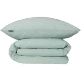 SCHIESSER Laura Uni Hellpetrol 135 x 200 cm + 80 x 80 cm