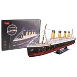 EXPLORA SCIENCES EXPLORA - Titanic Schiff - Leuchtende 3D-Puzzles - 540051 - 266 Teile - Level 8 - Ohne Kleber oder Schere - Bildungs - Konstruktionsspiel - Kinder Geschenk - Modell - Passagierschiff - Ab 8 Jahren
