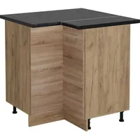 Vicco Eckunterschrank R-Line, Sonoma/Goldkraft Eiche, 75.6 cm, AP Anthrazit