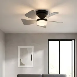GLOBO LED Ventilator 40,6 cm Deckenventilator Schwarz