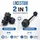 LACESTONE 2in1 Hantelset Kurzhantel Langhantel Set 40 kg schwarz / blau