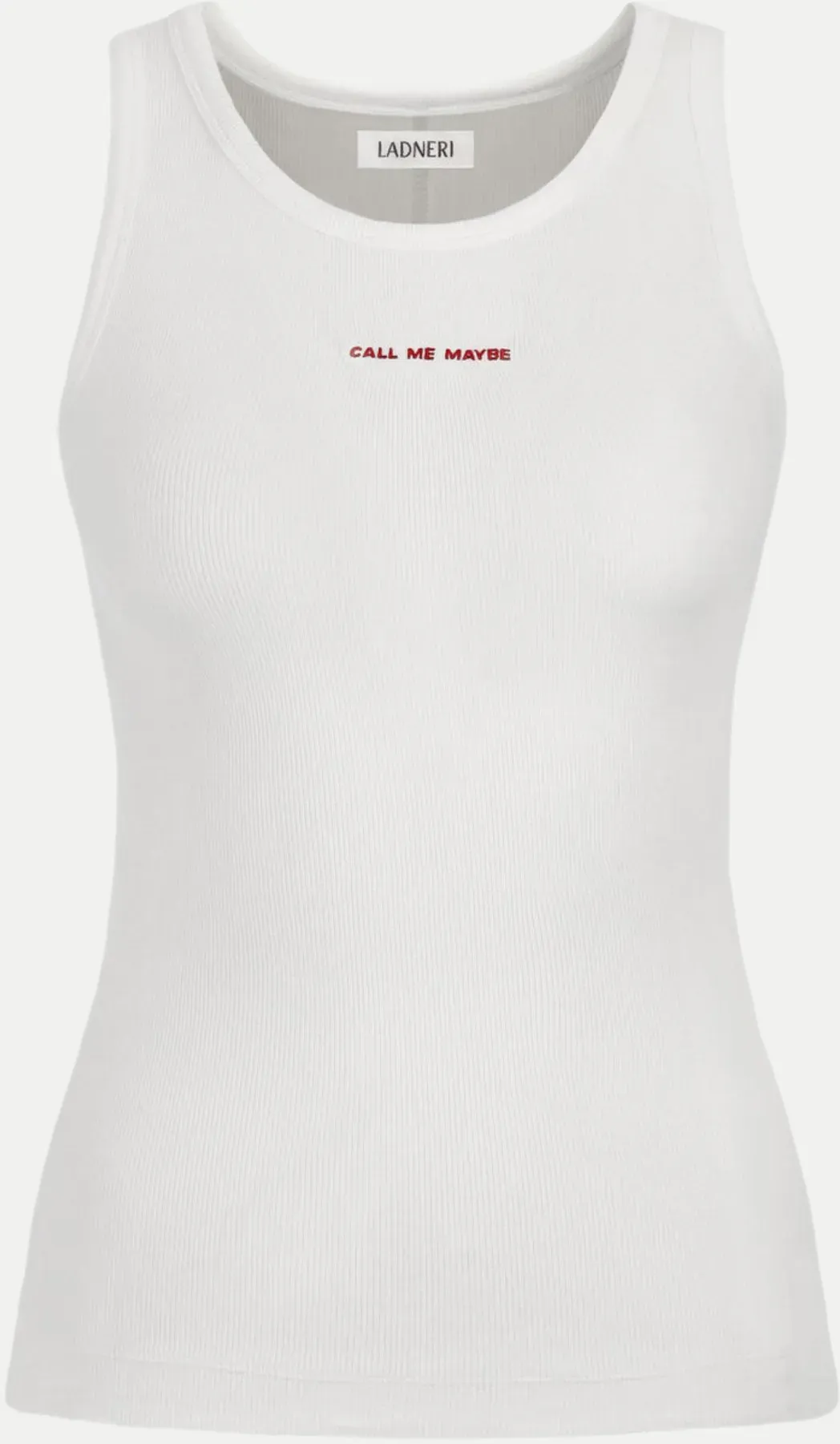 Tanktop Embroidery Weiß S