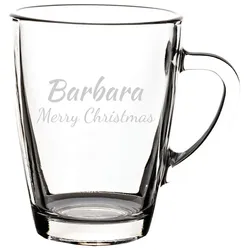 Glasbecher Kaffeebecher 300 ml - Name gerade 1 Stück