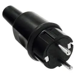 Bachmann Vollgummistecker IP44, schwarz