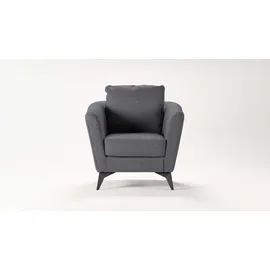 Home Affaire Cocktailsessel HOME AFFAIRE "MATTHEW Sessel, Maße B/T/H: 83/85/88 cm", grau (anthrazit), B:83cm H:88cm T:85cm, 100% Polyester, Sessel, Cocktailsessel, modern, mit Rückenkissen