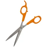 Fiskars Haarschere, 17 cm, Qualitätsstahl/Kunststoff, Classic, 1003025 Haushaltsschere Linkshänder, Rechtshänder 100 mm Orange