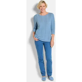 GOLDNER Rundhalspullover Blau 38