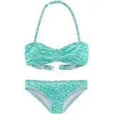 VENICE BEACH Bandeau-Bikini Mint/Weiß 134/140