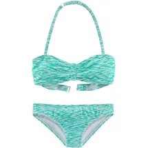 VENICE BEACH Bandeau-Bikini Mint/Weiß 134/140