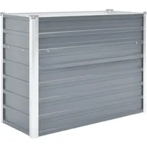 vidaXL Garten-Hochbeet verzinkter Stahl rechteckig 100 x 40 x 77 cm Grau 