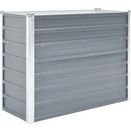 vidaXL Garten-Hochbeet verzinkter Stahl rechteckig 100 x 40 x 77 cm Grau 