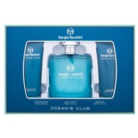 Sergio Tacchini Ocean Club Geschenkset: Eau de Toilette, 100 ml Duschgel 100 ml + After Shave Balsam 100 ml für Manner