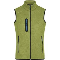 Herren Strickfleece Weste - Farbe grün, blau - Größe M