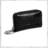 SilberDream DrachenLeder Damen Herren Autoschlüsseltasche schwarz Echtleder 9x2x5cm OPJ903S