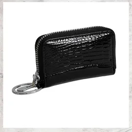 SilberDream DrachenLeder Damen Herren Autoschlüsseltasche schwarz Echtleder 9x2x5cm OPJ903S