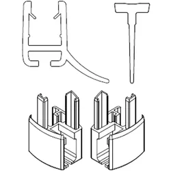 HSK Exklusiv Ersatz-Set Wasserabweisprofile 85058-2, Ersatzteile,
