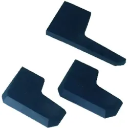 Silikon-Abziehgummi-Set 3-teilig, säure- und chemikalienbeständig 10, 8, 9mm - schwarz