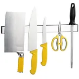 BAYLI Wand-Magnet Messerhalter Magnetleiste selbstklebend [40cm] - Messerleiste Edelstahl Ohne Bohren