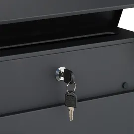 Relaxdays schwarz inkl. Zeitungsfach