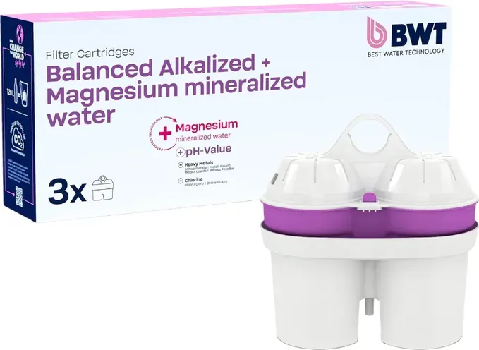 BWT Ausgewogene alkalische & Magnesium-Filterkartuschen 3er-Set