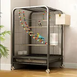 DIY Flugkäfig für kleine Papageien - Abnehmbares Tablett & Reisekäfig für Kanarienvögel, Nymphensittiche, Lovebird & Wellensittiche