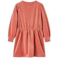 vidaXL Kinderkleid mit Langen Ärmeln Mittelrosa 140