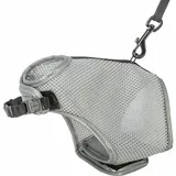 Trixie Softgeschirr mit Leine 28–42 cm Grau